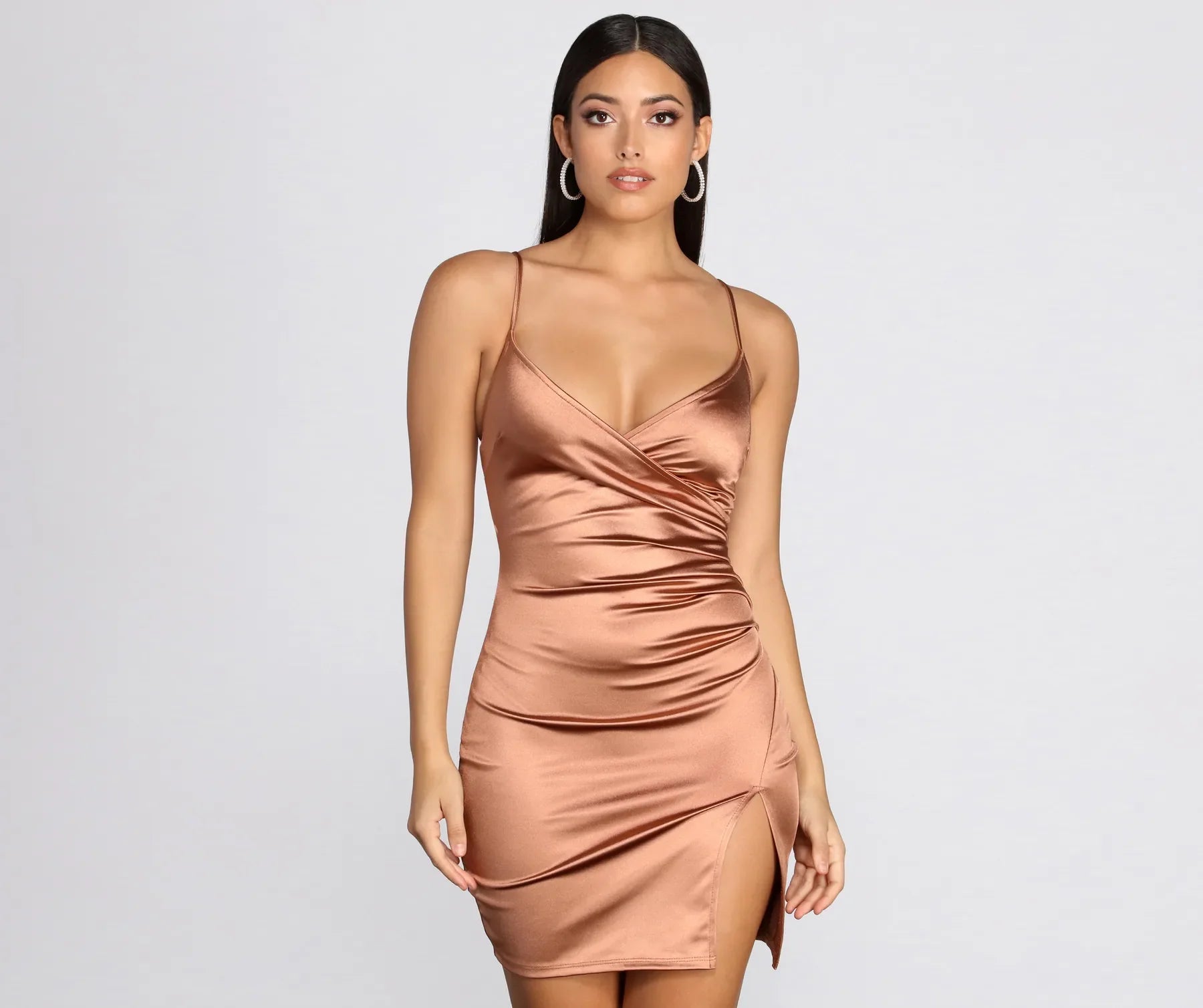 Glamorous Diva Satin Mini Dress