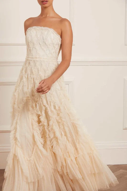 Online Specials Rosella Ruffle Strapless Gown