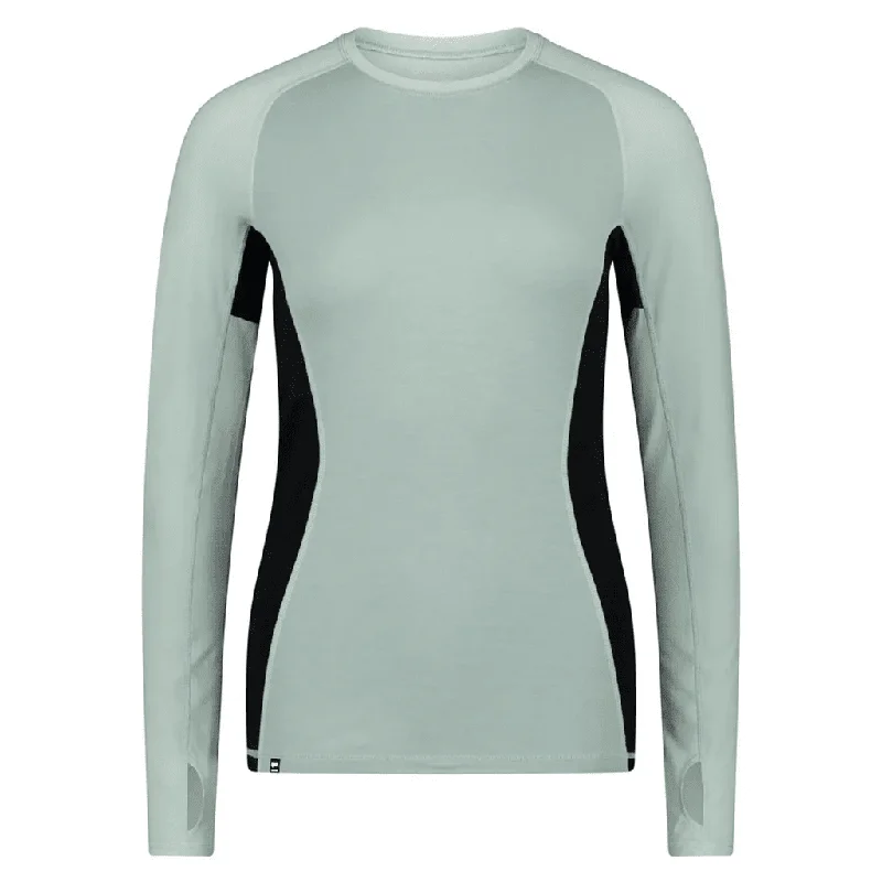 Savings Bonanza Olympus merino women's baselayer top - Glacier / Dew / Black