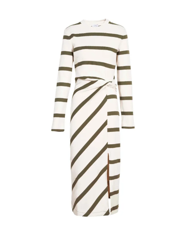 Low Prices Cody Dress in Cream & Fern Wide Stripe