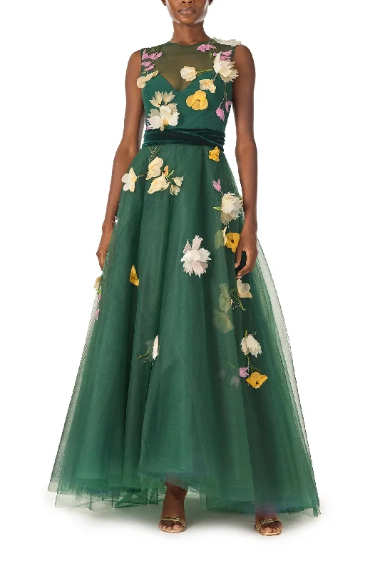 Midnight Madness Floral Tulle Ball Gown