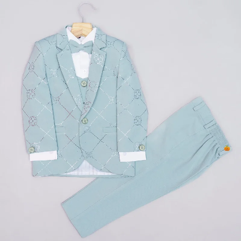 Online Exclusive Pista Tuxedo Suit for Boys with Bow