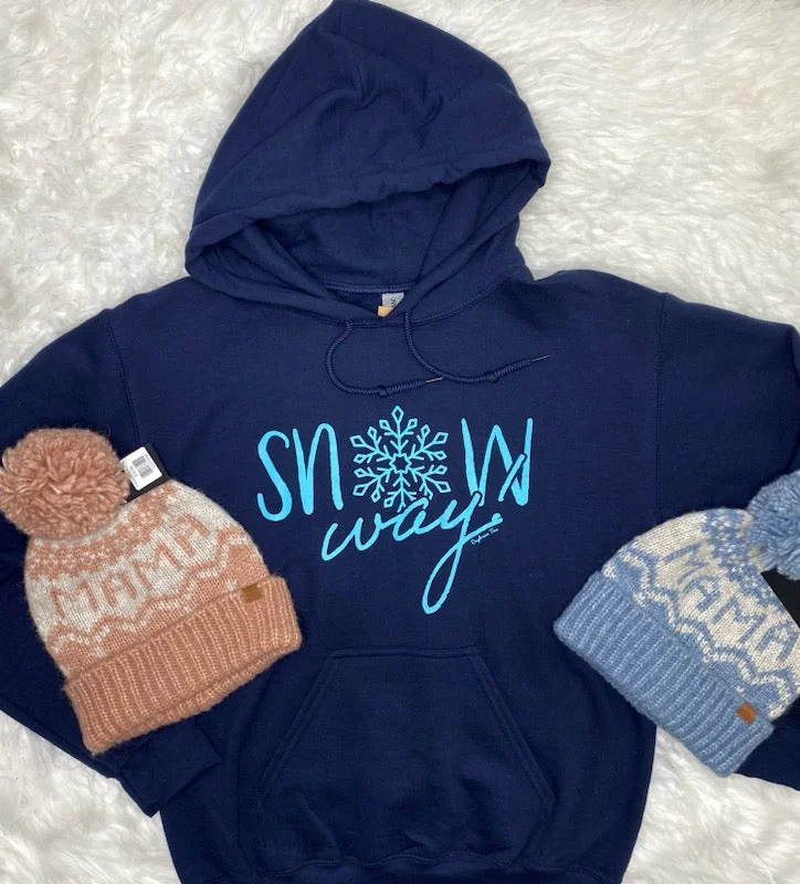 Daydream Tees Snow Way Navy Hoodie