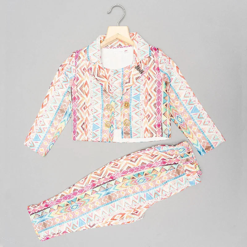Today Only Multi Printed Co-Ord Set for Kids
