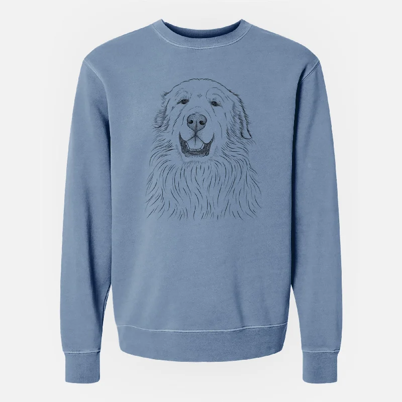 Bonus Savings Bare Horton the Great Pyrenees - Unisex Pigment Dyed Crew Sweatshirt