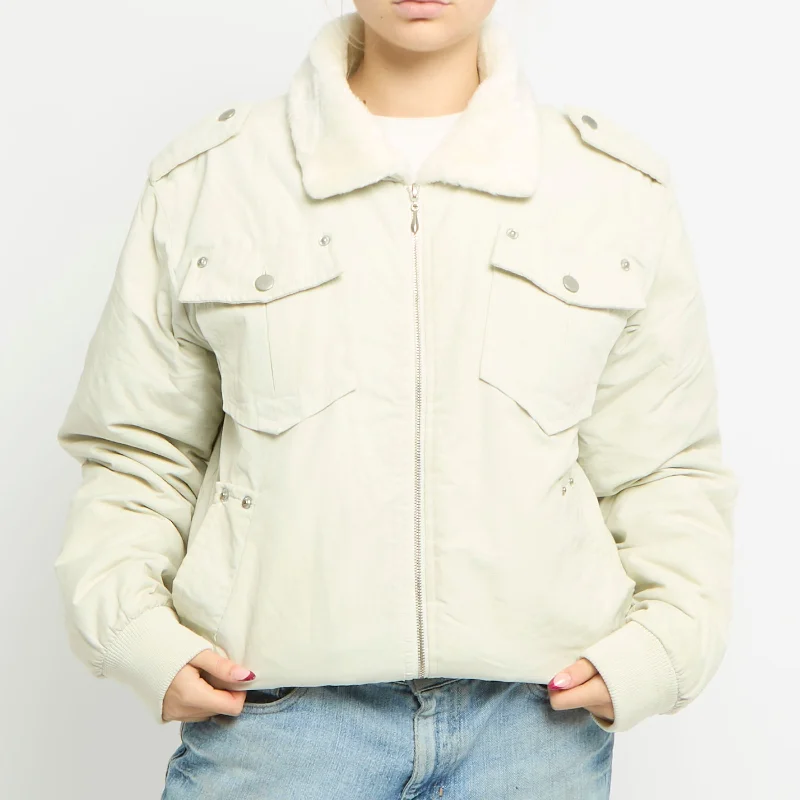 Limited Edition Colt Jeans Fur Collar Bomber Jacket - UK 12