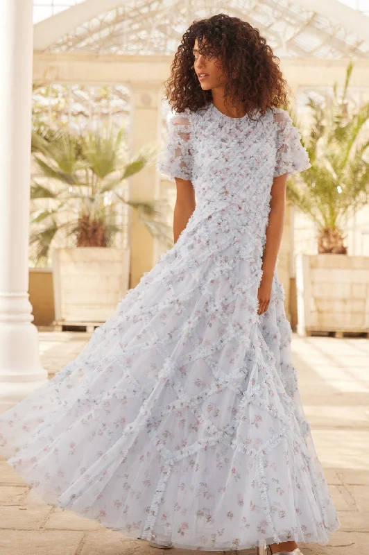Exclusive Deal Scatter Ditsy Evelyn Backless Gown