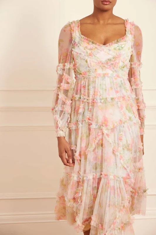 Special Price Immortal Rose Maeve Long Sleeve Ballerina Dress