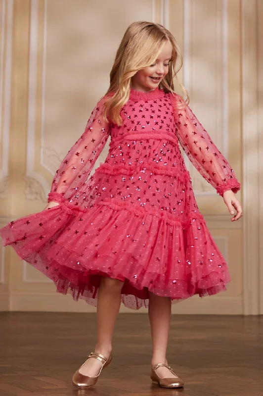 Can't Miss Sequin Kisses Kids Dress