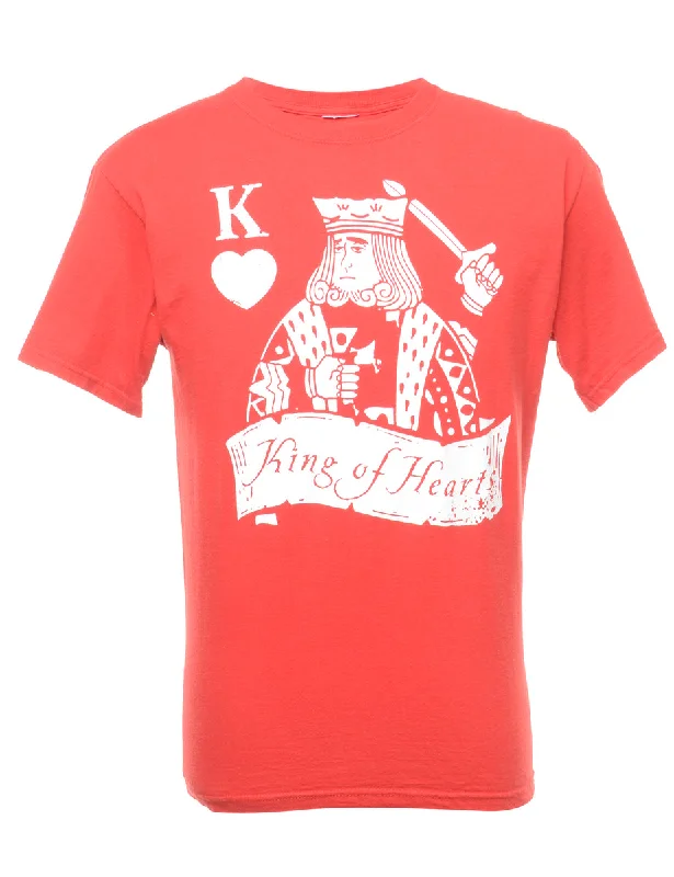 Deal Frenzy King Of Hearts Printed T-shirt - M