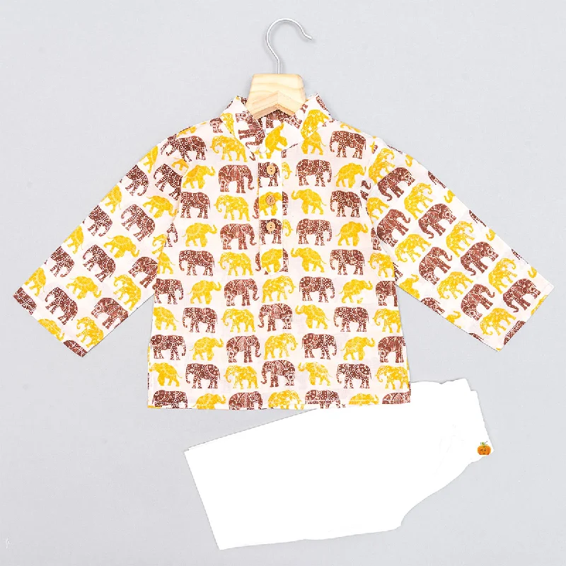 Sale Event Hand Block Cotton Kurta Pajama for Boys