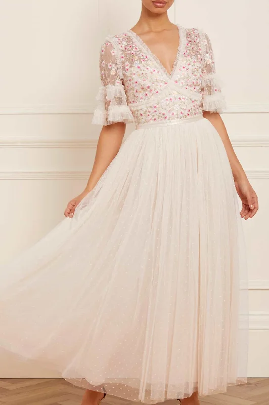 Deal of the Week Wildflower Ditsy Bodice Ankle Gown