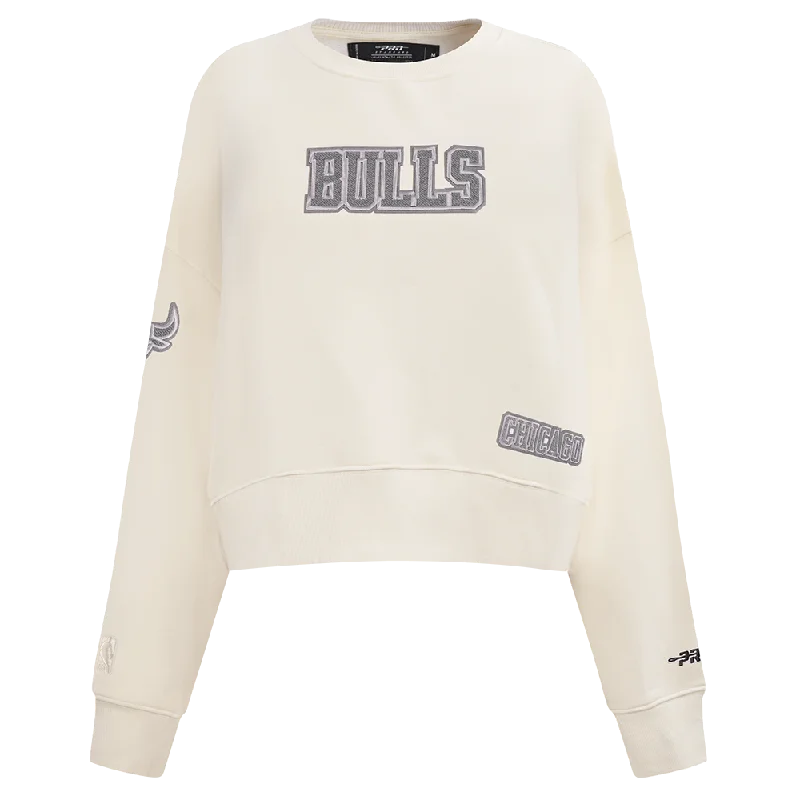 SUDADERA DE CUELLO REDONDO NBA CHICAGO BULLS REVERSE FRENCH TERRY PARA MUJER