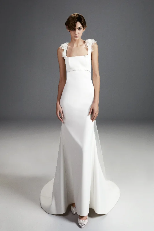 Mega Sale VRM381 - FLOWER BOUQUET COLUMN GOWN