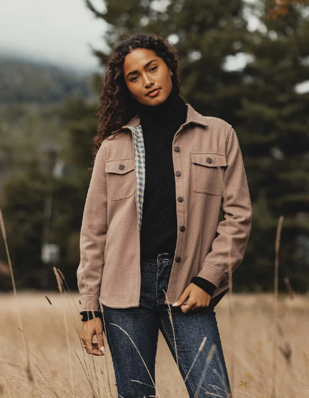 Warehouse Sale Women's Brightside Flannel-Lined Jacket in Pine Bark