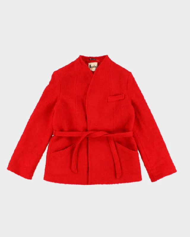 Vintage 80s Niccolini Darling Red Belted Coat - L